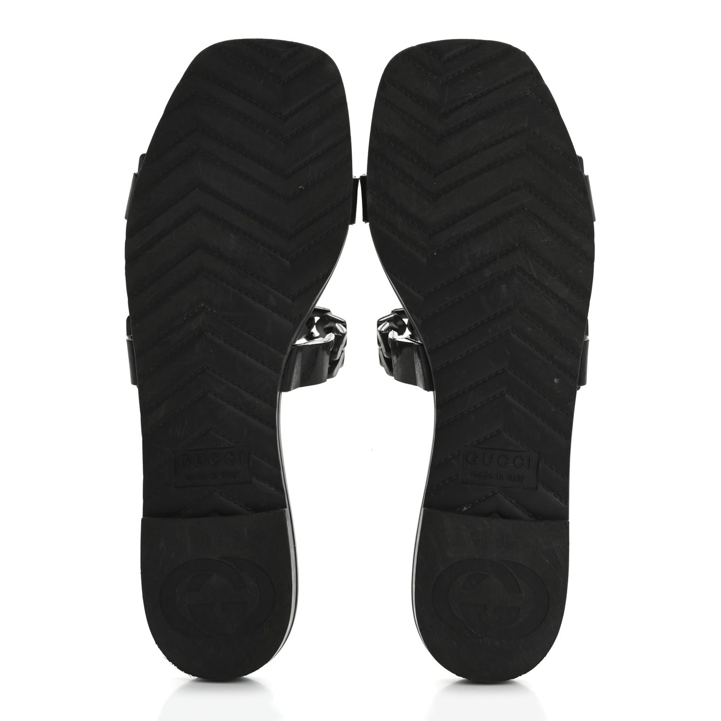 Rubber Womens Slide Sandals 38 Black