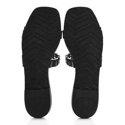 Gucci Rubber Womens Slide Sandals 38 Black 6 of 12