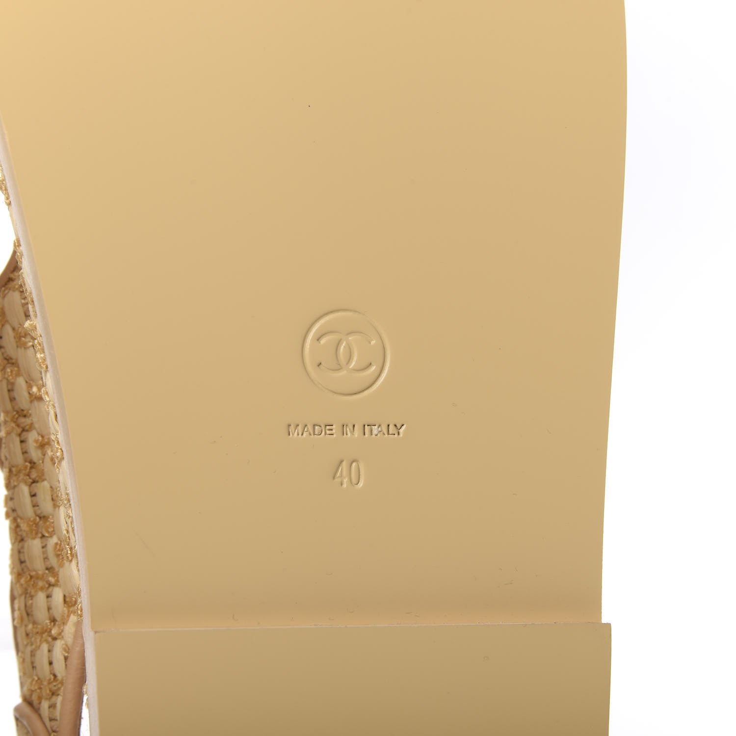 Chanel Braided Fabric Velcro Dad Sandals 40 Beige 6 of 8