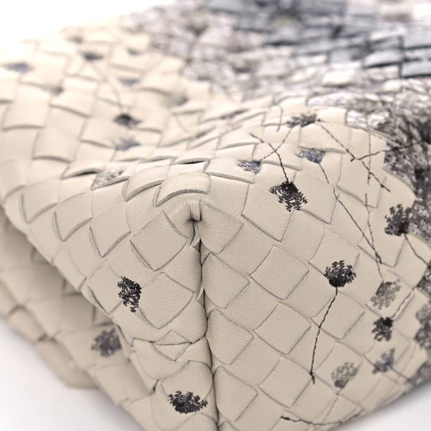 Nappa Ayers Embroidered Intrecciato Baby Olimpia Shoulder Bag