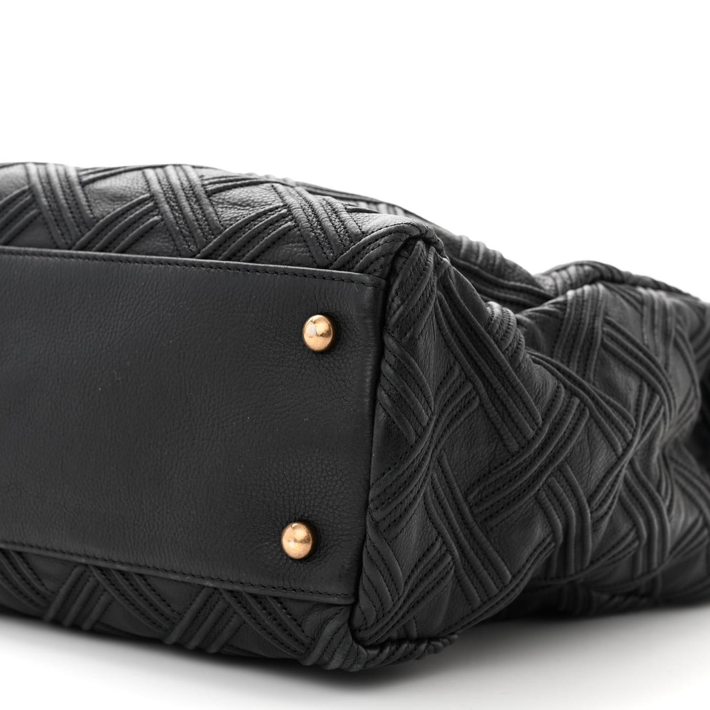 Calfskin Large Retro Girl Shopping Tote Black