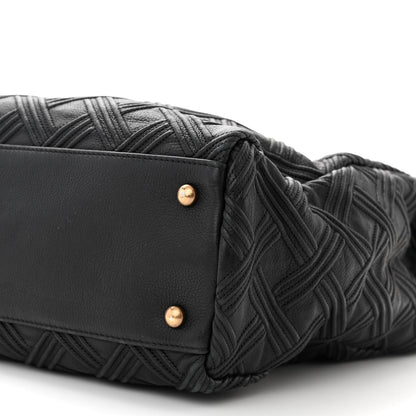 Chanel Calfskin Large Retro Girl Shopping Tote Black 10 of 12