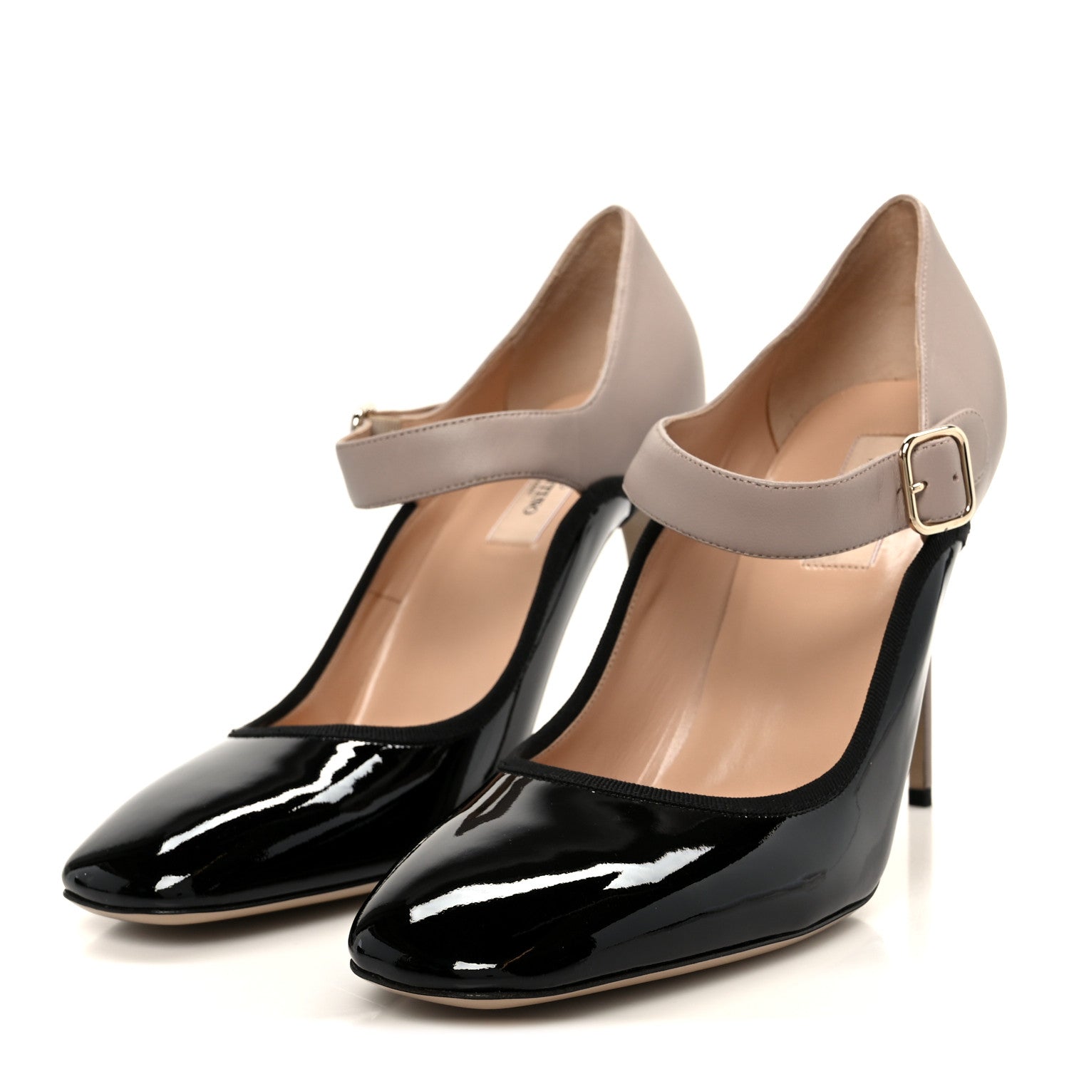 Valentino Garavani Patent Nappa Mary Jane Pumps 40.5 Black Poudre 4 of 10
