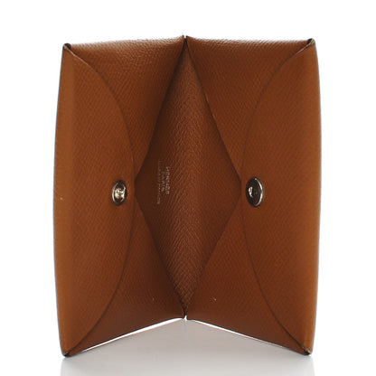 Hermes Epsom Calvi Card Case Gold 5 of 7