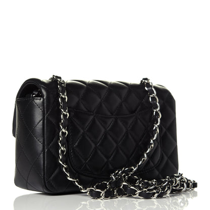 Chanel Lambskin Quilted Mini Rectangular Flap Black 3 of 9