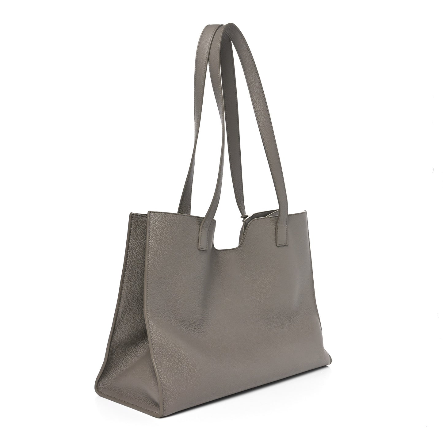 Grained Calfskin Cabas 16 Bag Smokey Taupe