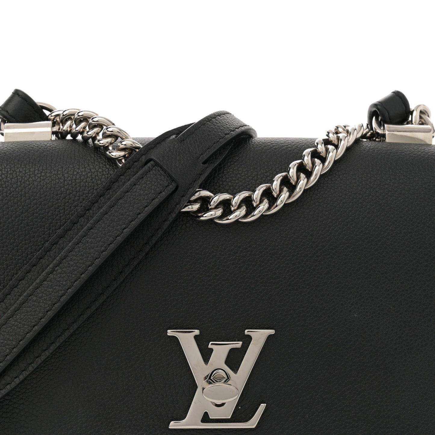 Calfskin Lockme II Chain Bag BB Black