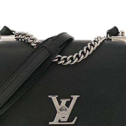 Louis Vuitton Calfskin Lockme II Chain Bag BB Black 7 of 9