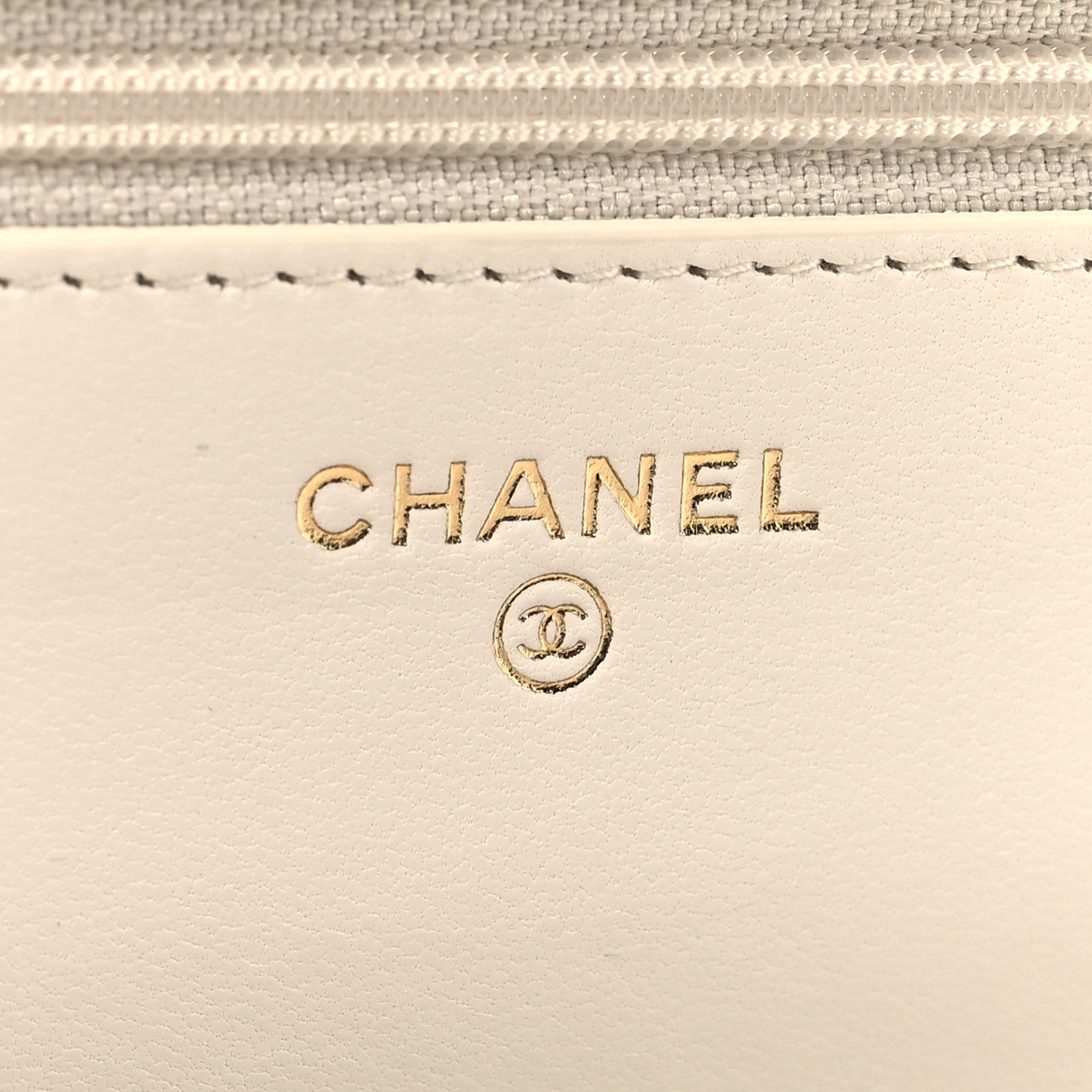 Chanel Lambskin Enamel Quilted Pearl Crush Wallet On Chain WOC White 6 of 12
