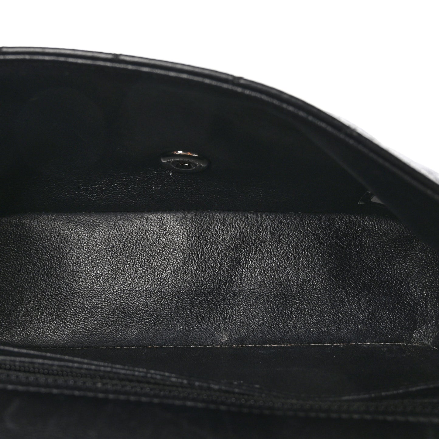 Lambskin Quilted Mini Rectangular Flap Black