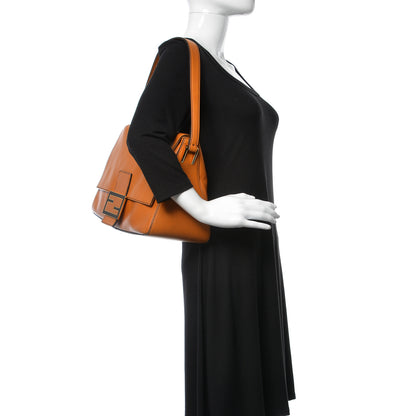 Fendi Vitello Flamingo Enamel Big Forever Mama Baguette Cognac 2 of 9