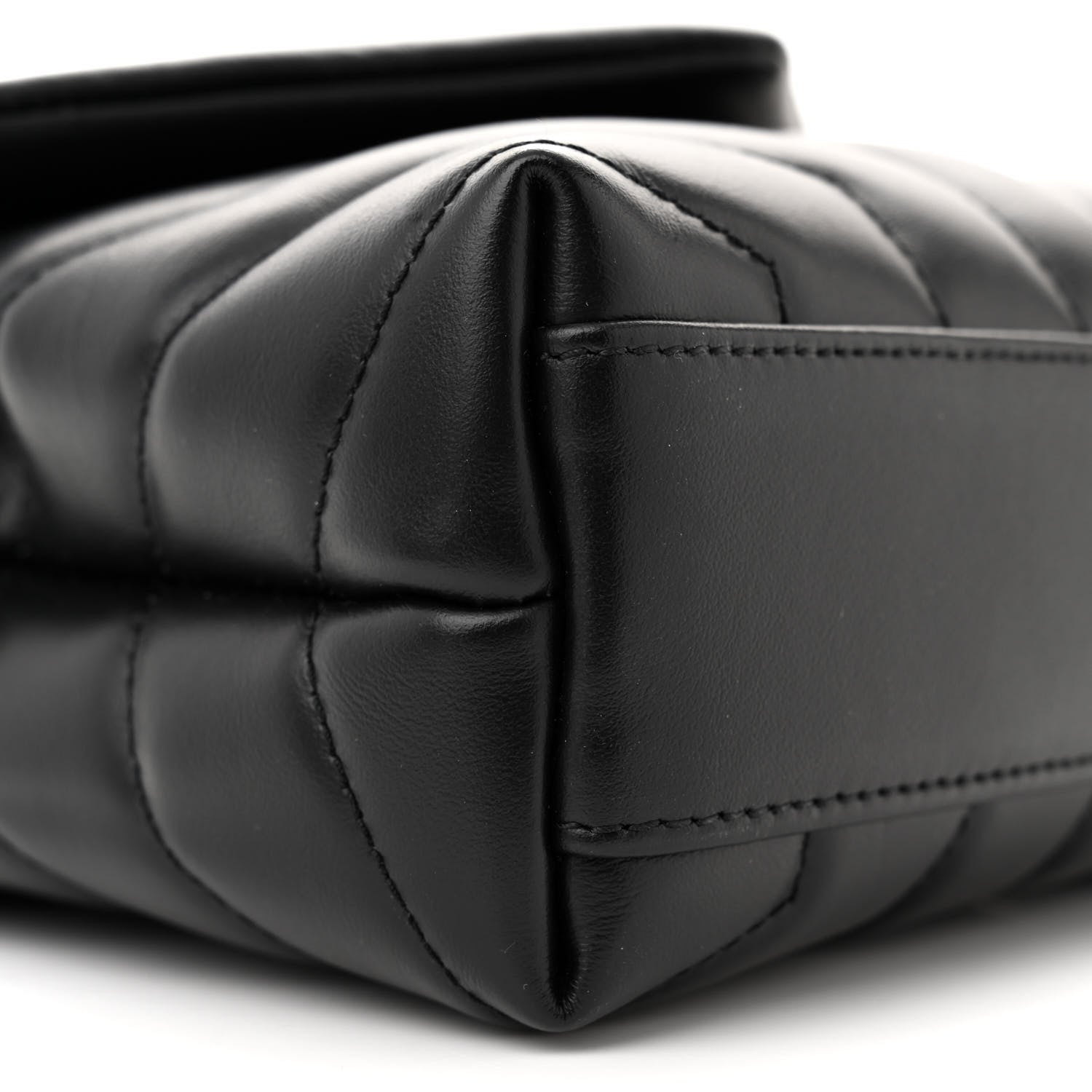 Saint Laurent Calfskin Y Quilted Monogram Toy Loulou Crossbody Bag Black 9 of 12