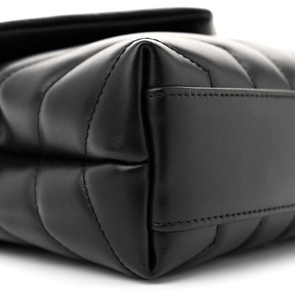 Saint Laurent Calfskin Y Quilted Monogram Toy Loulou Crossbody Bag Black 9 of 12
