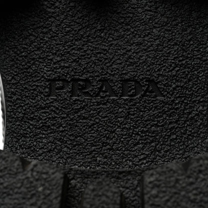 Prada Spazzolato Rois Nylon Metal Triangle Logo Monolith Pouch Pocket 55mm Boots 37 Black 8 of 8