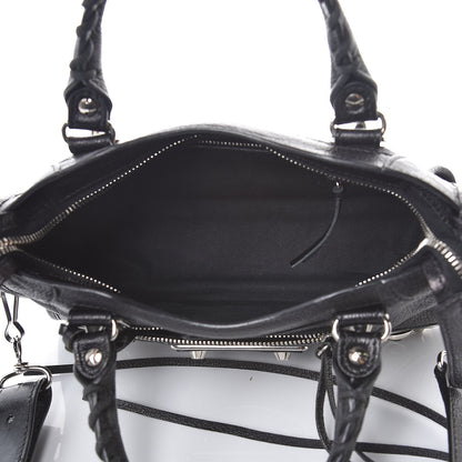 Balenciaga Chevre Silver Metallic Edge Hardware Mini City Black 5 of 7