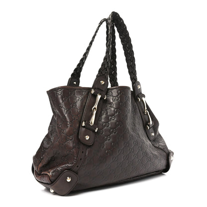 Gucci Guccissima Medium Pelham Shoulder Bag Dark Brown 3 of 11