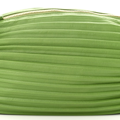 Loewe Lambskin Pleated Bracelet Pouch Shoulder Bag Spring Green 7 of 9