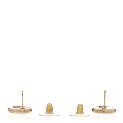 Chanel Crystal CC No 5 Round Earrings Gold 3 of 5