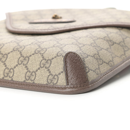 Gucci GG Supreme Monogram Web Medium Neo Vintage Flap Messenger Bag Beige New Acero 10 of 11
