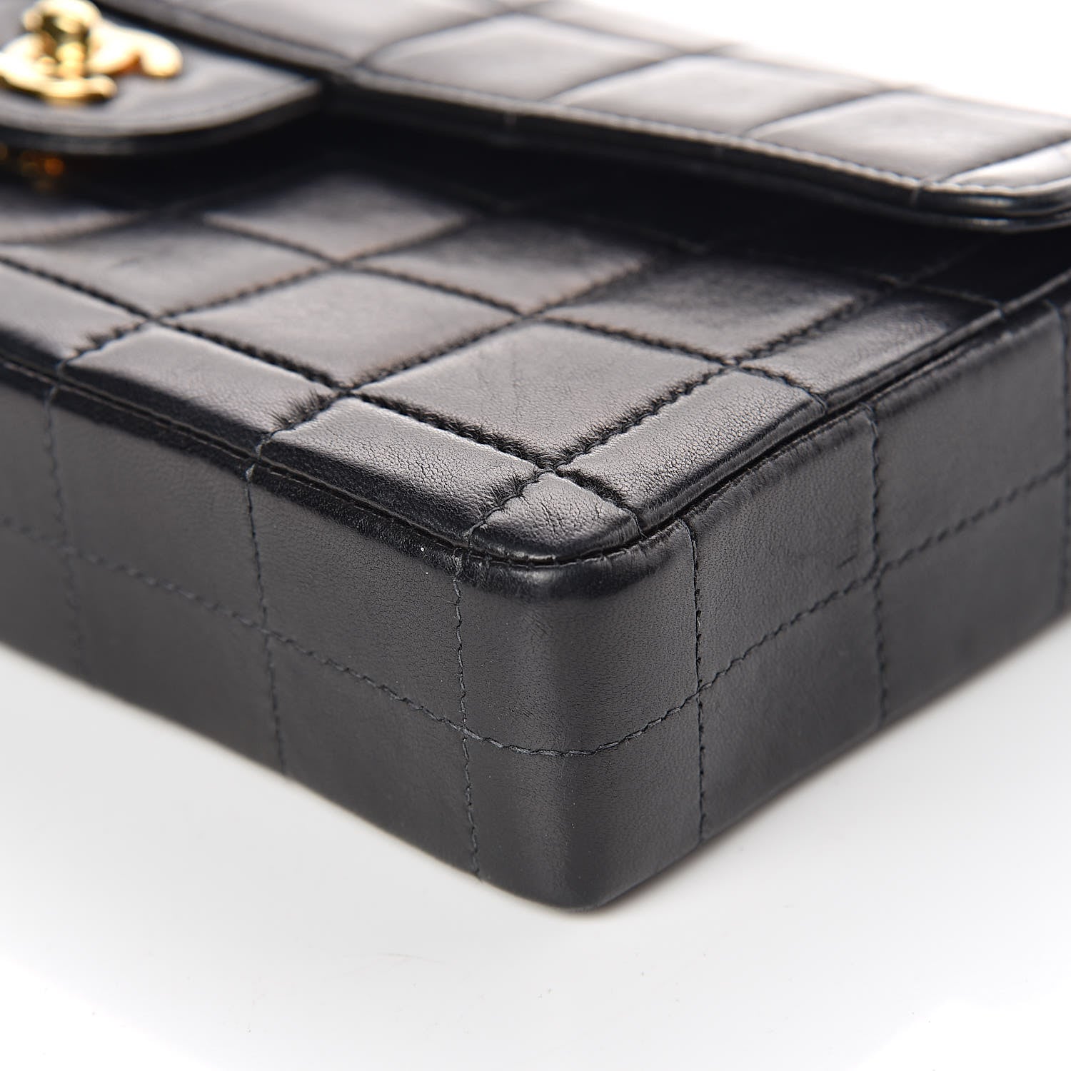 Chanel Lambskin East West Chocolate Bar Flap Black 7 of 11