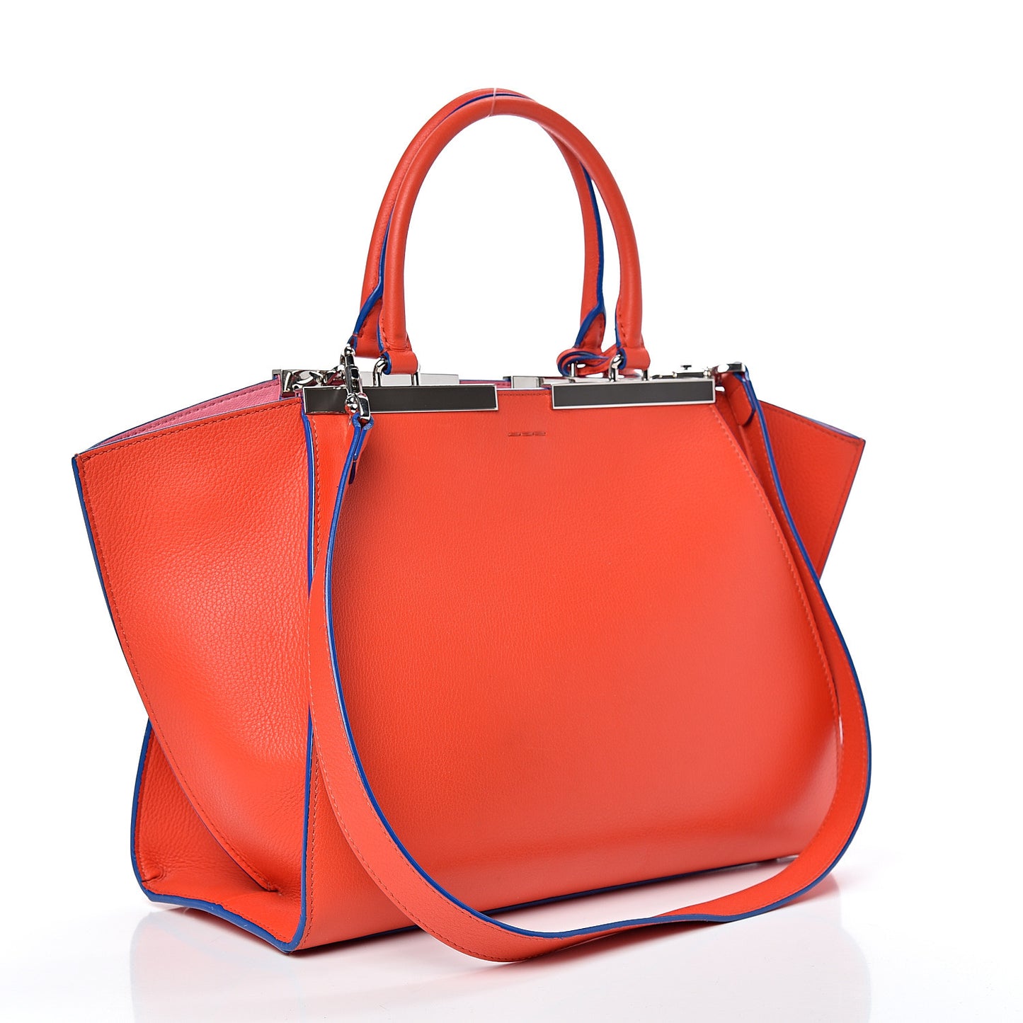 Vitello Dolce Shiny Nappa Petite 3Jours Tote Papavero