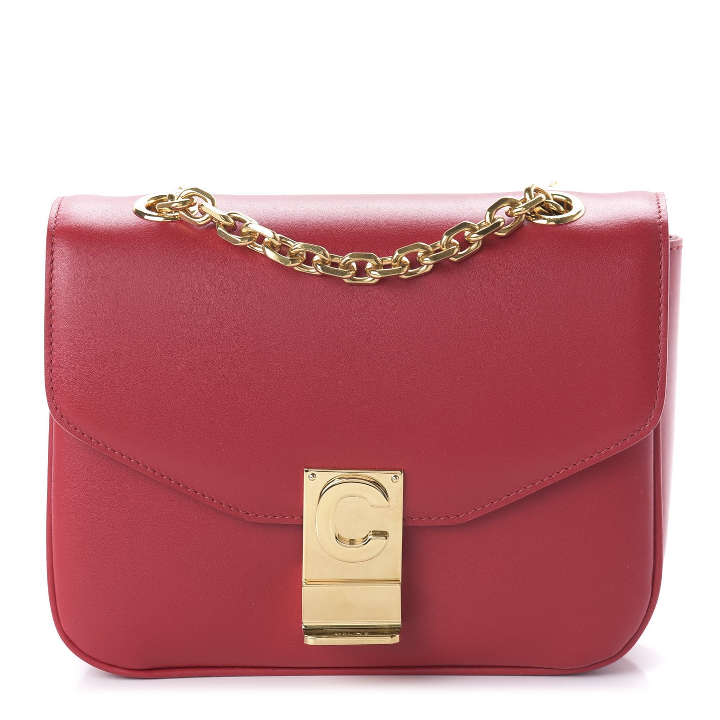 Shiny Calfskin Small C Bag Red