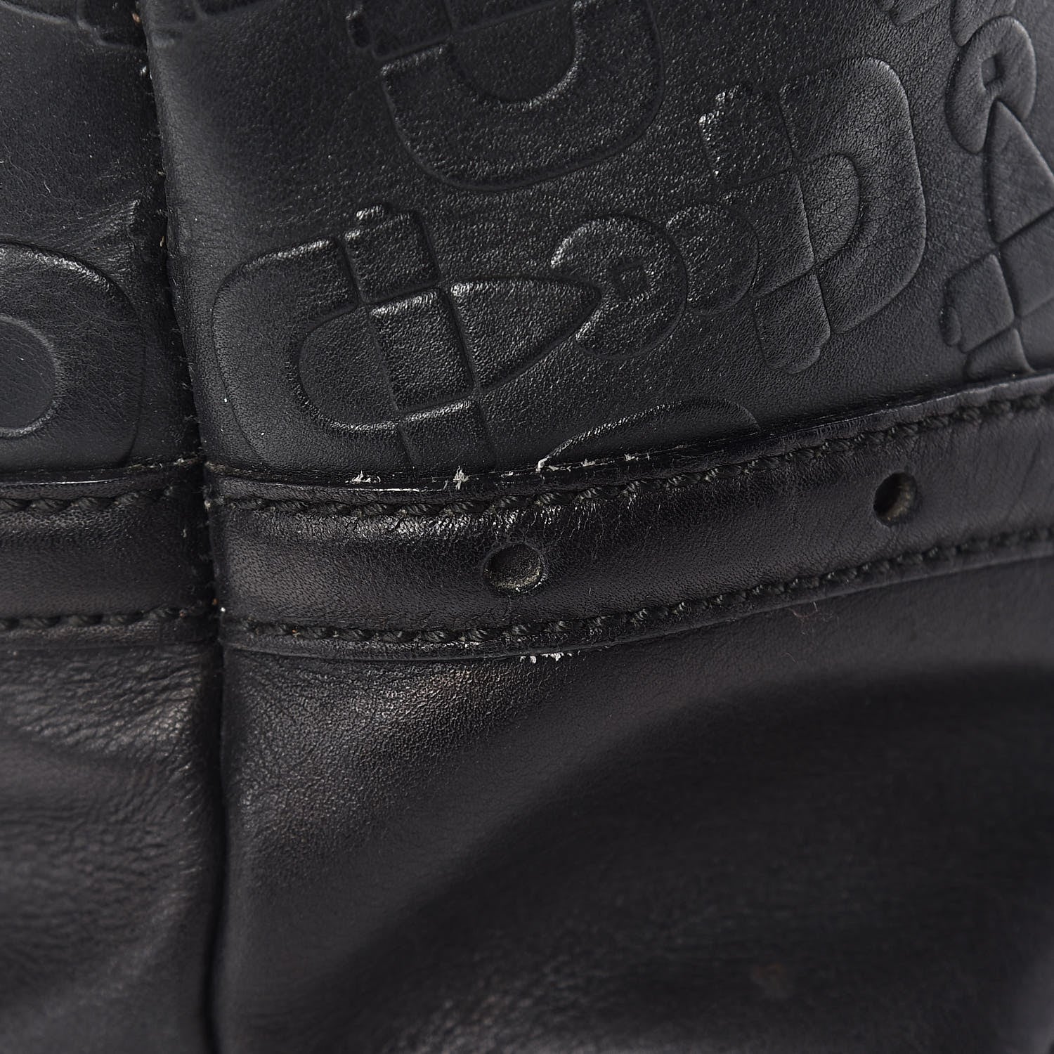 Gucci Calfskin Horsebit Embossed Large Glam Shoulder Bag Black 19 of 24