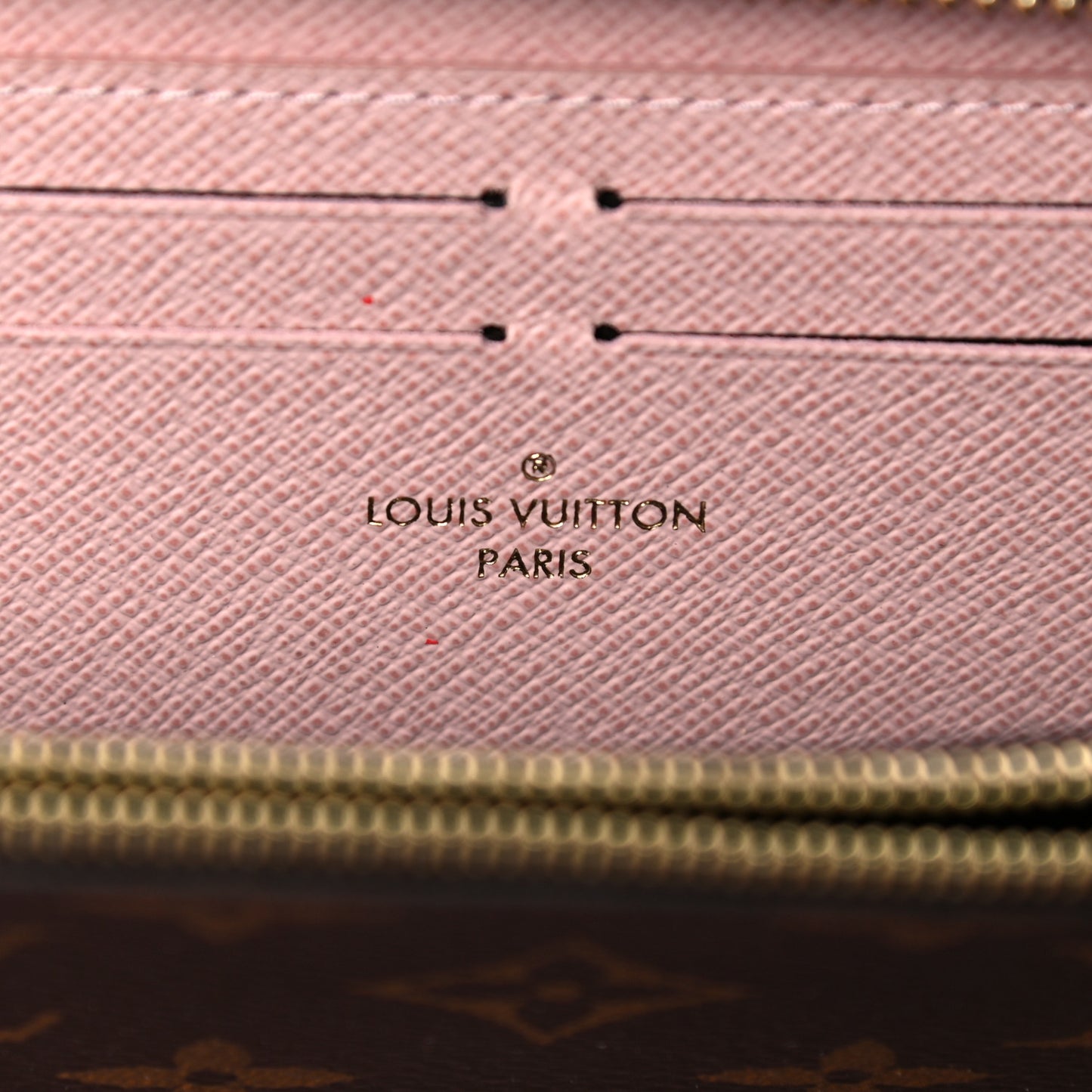 Monogram Clemence Wallet Rose Ballerine