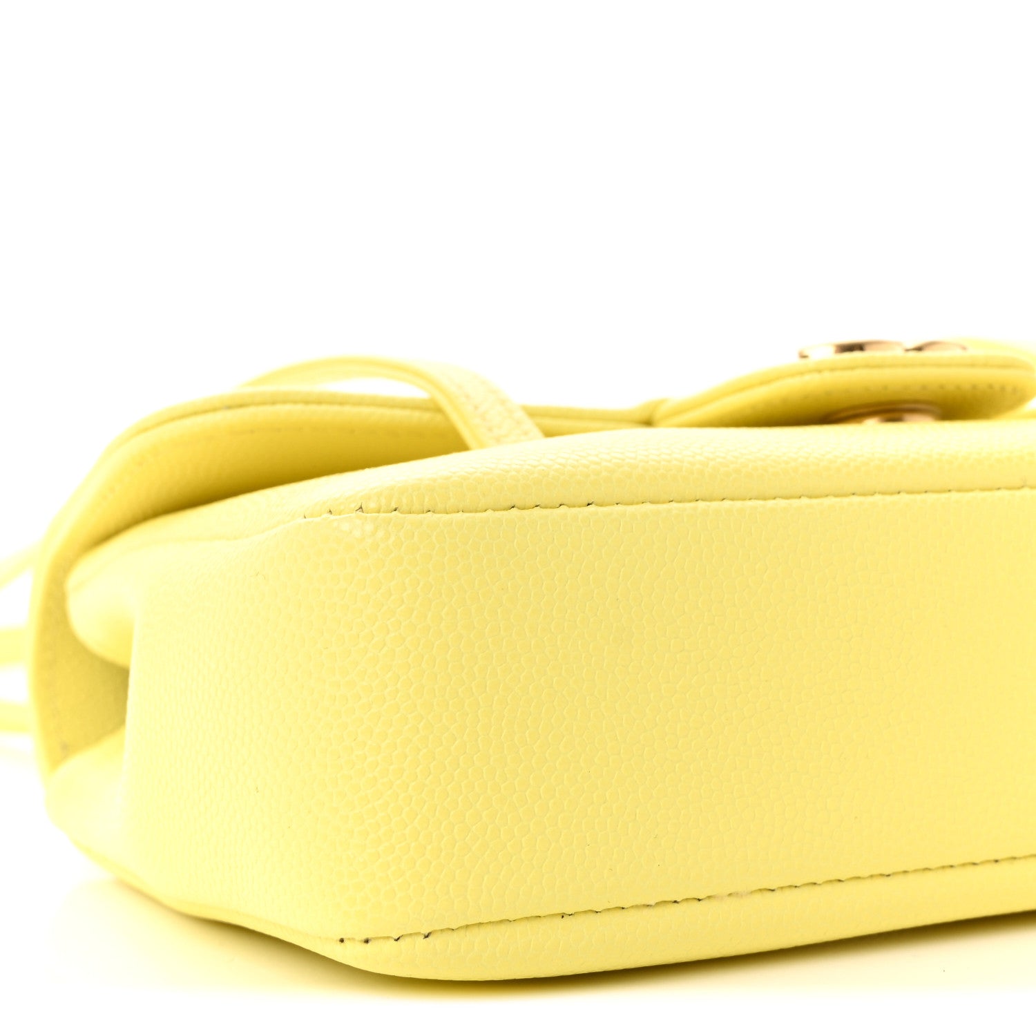 Chanel Shiny Caviar Mini Preppy Coco Shoulder Bag Light Yellow 9 of 11