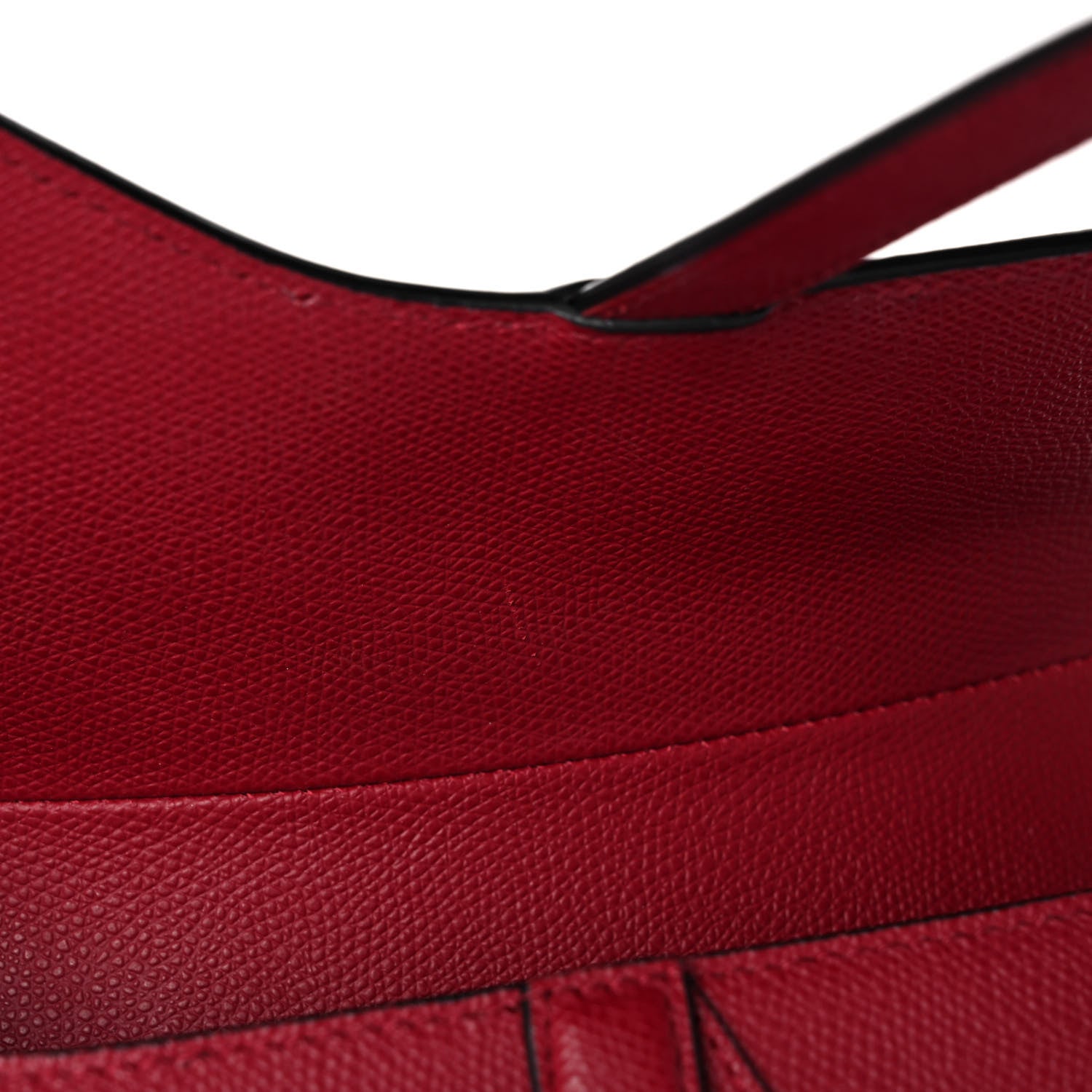 Christian Dior Grained Calfskin Saddle Bag Burgundy 11 of 12
