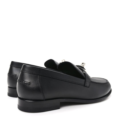Hermes Calfskin Womens Destin Loafers 39 Black 4 of 9