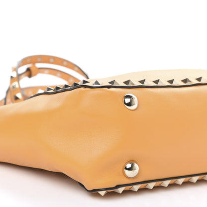 Valentino Garavani Vitello Mini Rockstud Tote Mandarin Sorbet 6 of 9