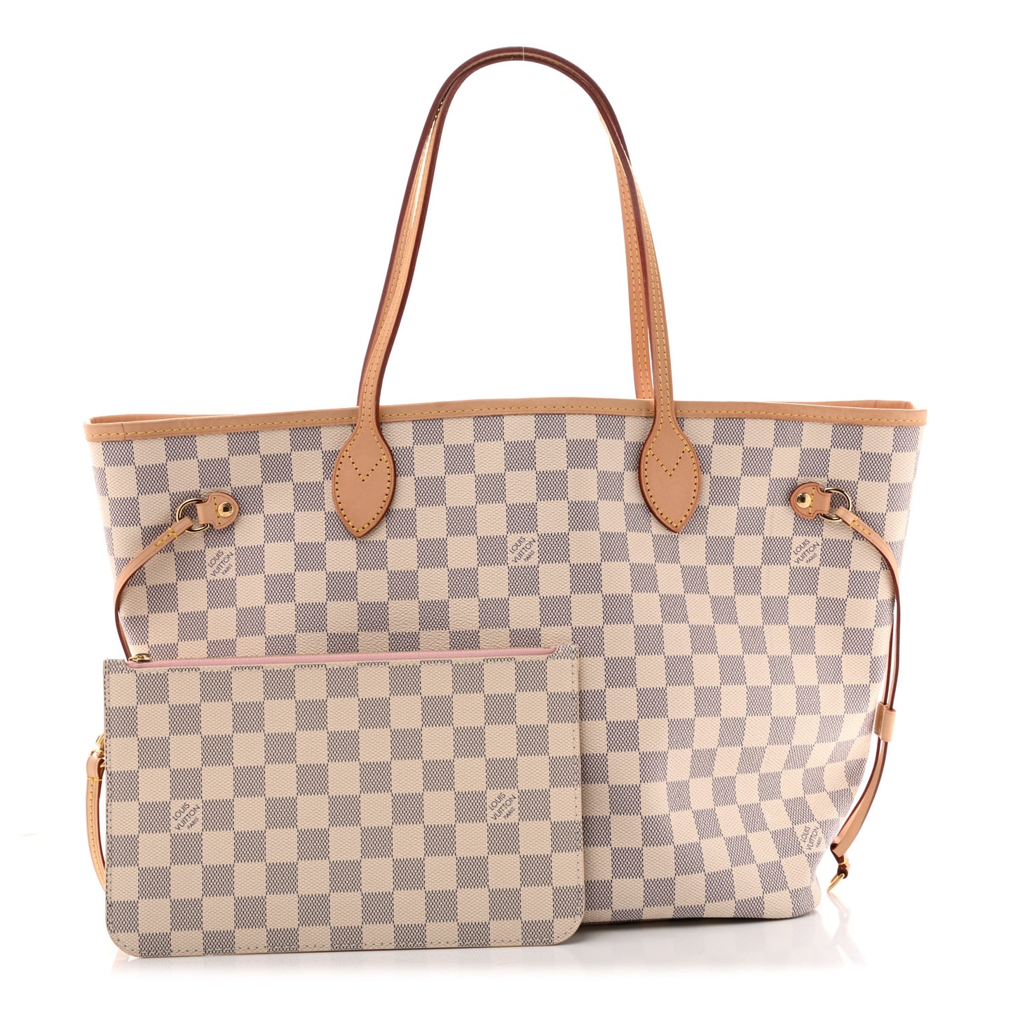 Damier Azur Neo Neverfull MM Rose Ballerine