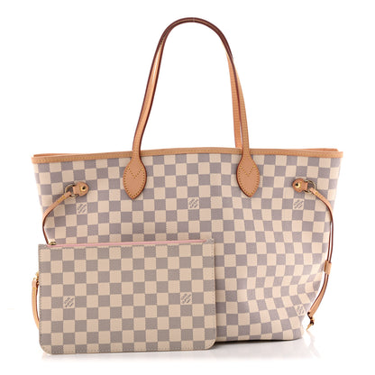 Louis Vuitton Damier Azur Neo Neverfull MM Rose Ballerine 2 of 12