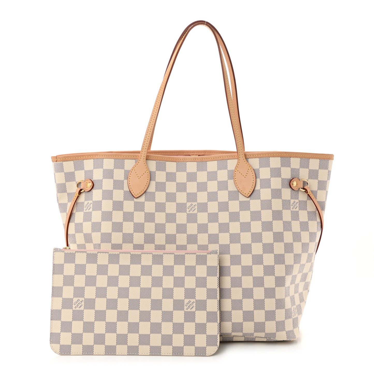 Damier Azur Neo Neverfull MM Rose Ballerine