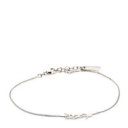Saint Laurent Brass Monogram Charm Bracelet Mirror 1 of 4