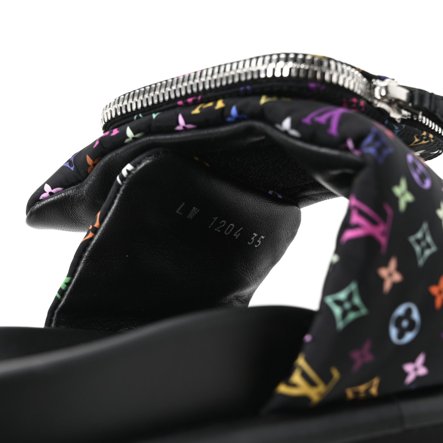 LV X TM Monogram Multicolor Pool Pillow Flat Comfort Mule 35 Black