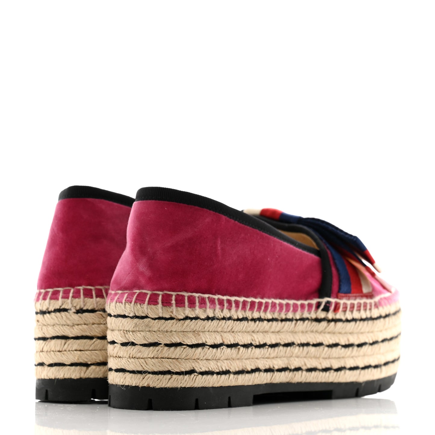 Velvet Sylvie Web Platform Espadrilles 38.5 Light Raspberry Rose
