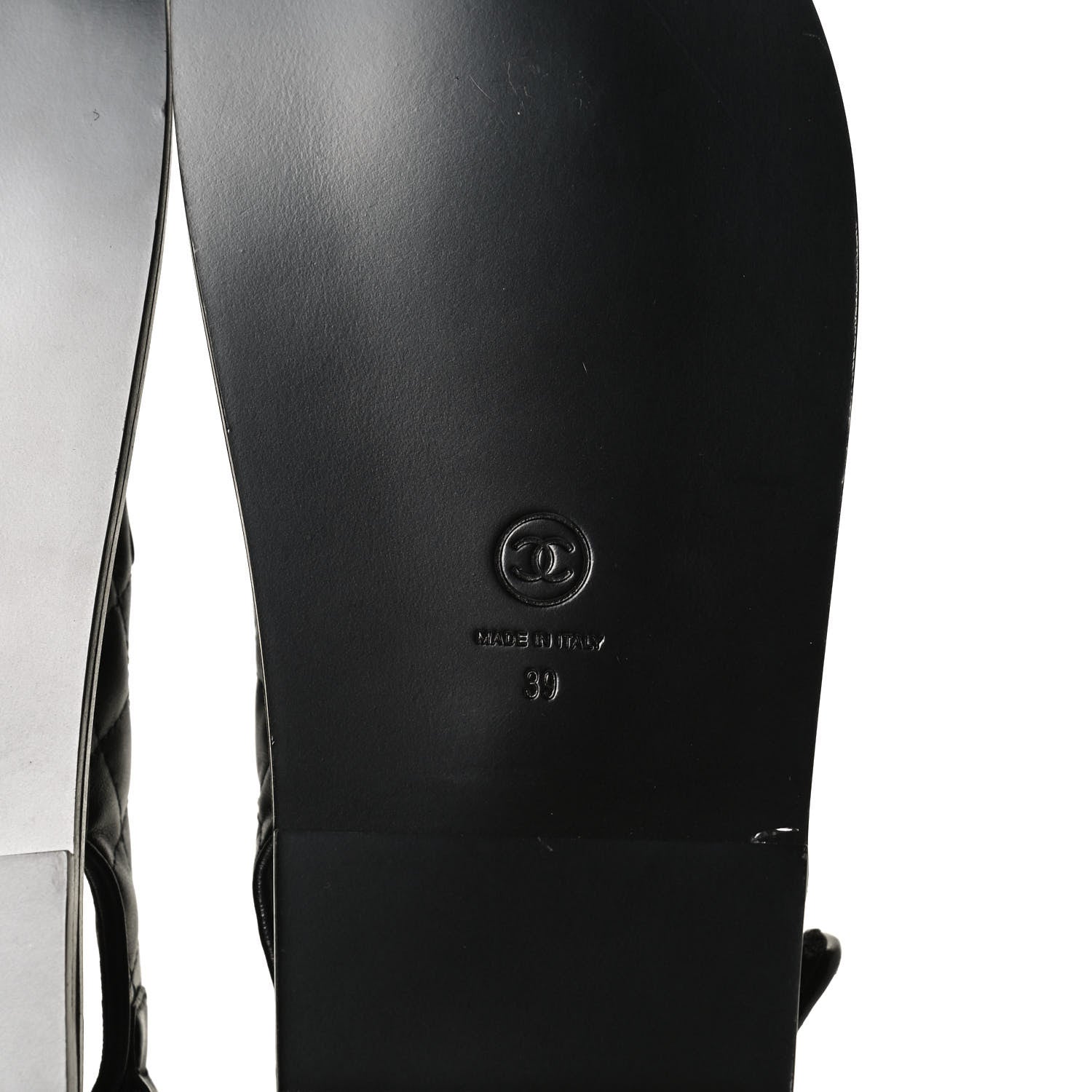 Chanel Lambskin Quilted Velcro Dad Sandals 39 So Black 8 of 12