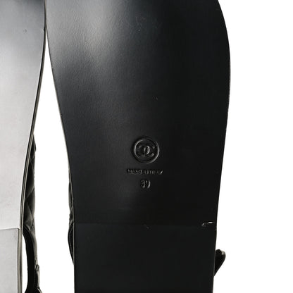 Chanel Lambskin Quilted Velcro Dad Sandals 39 So Black 8 of 12