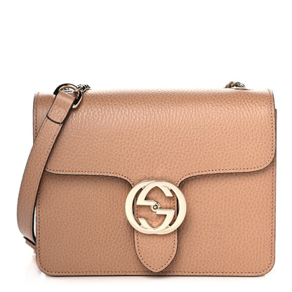 Gucci Dollar Calfskin Small Interlocking G Shoulder Bag Camelia 1 of 12
