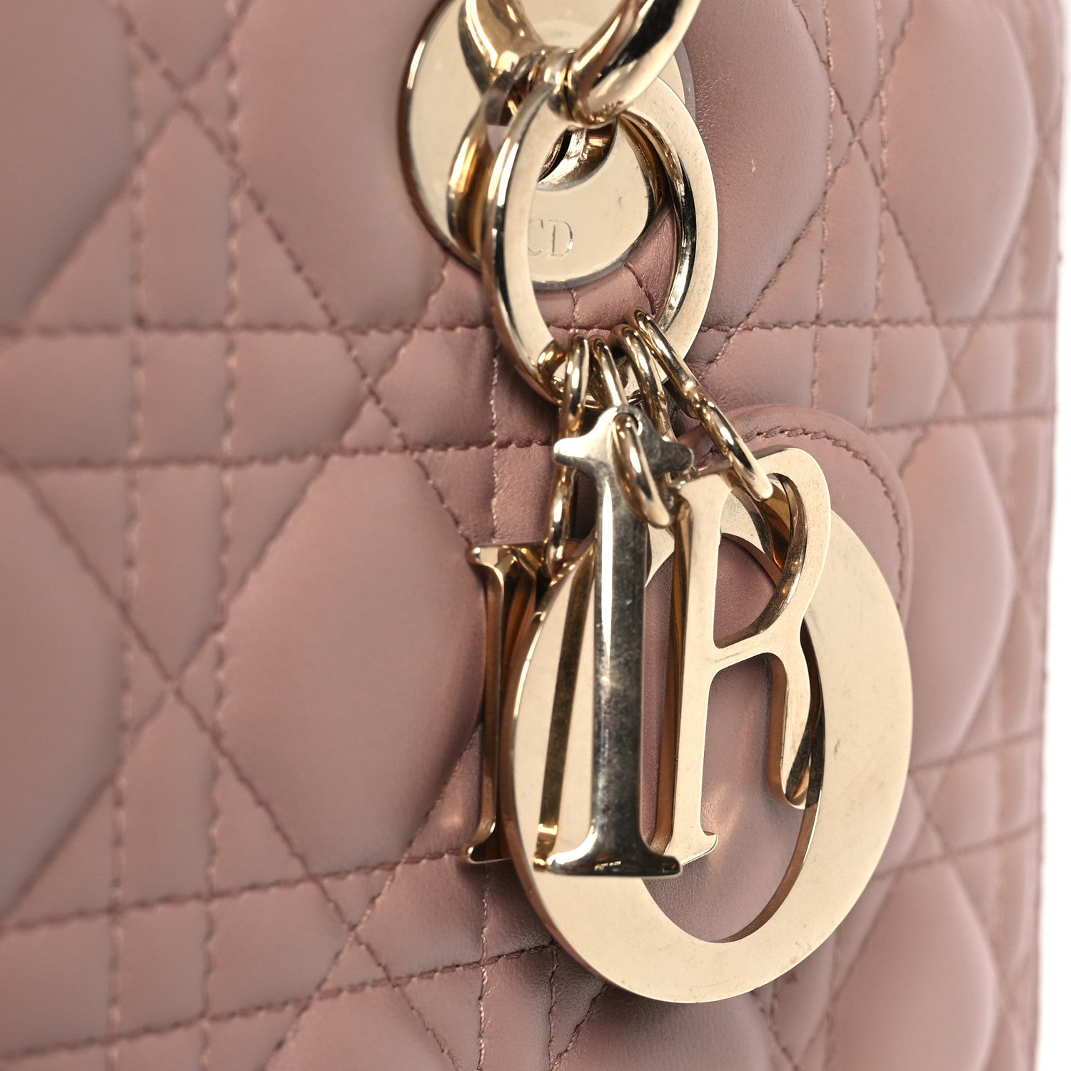 Christian Dior Lambskin Cannage Large Lady Dior Beige 12 of 17