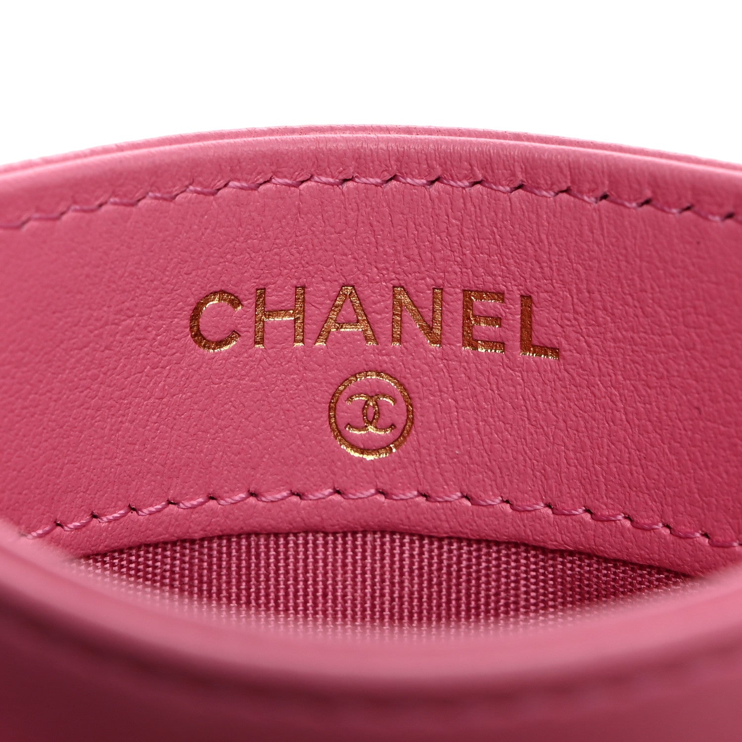 Chanel Lambskin Quilted Chanel 19 Card Holder Pink 6 of 9