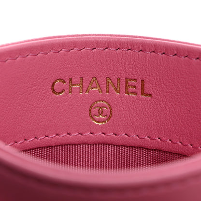 Chanel Lambskin Quilted Chanel 19 Card Holder Pink 6 of 9