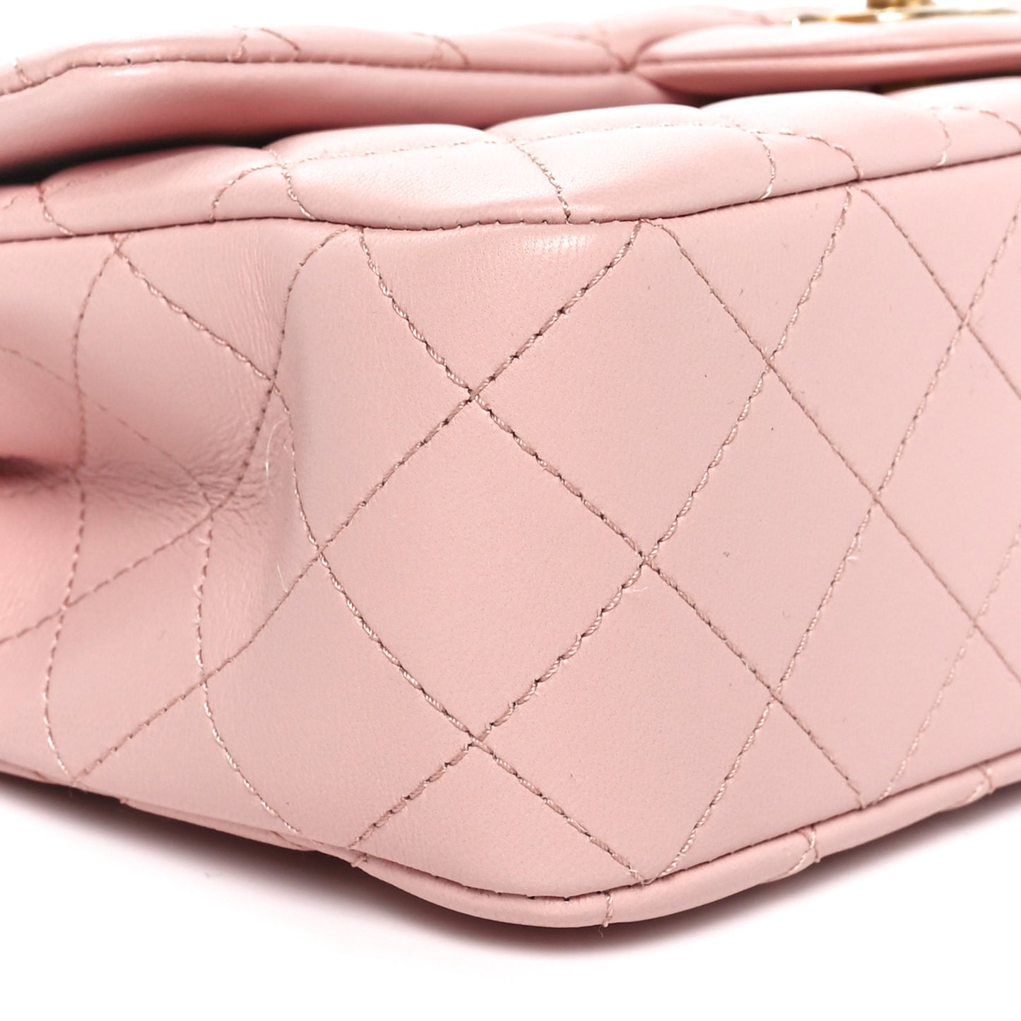 Lambskin Quilted Small Sweet Camellia Flap Light Pink