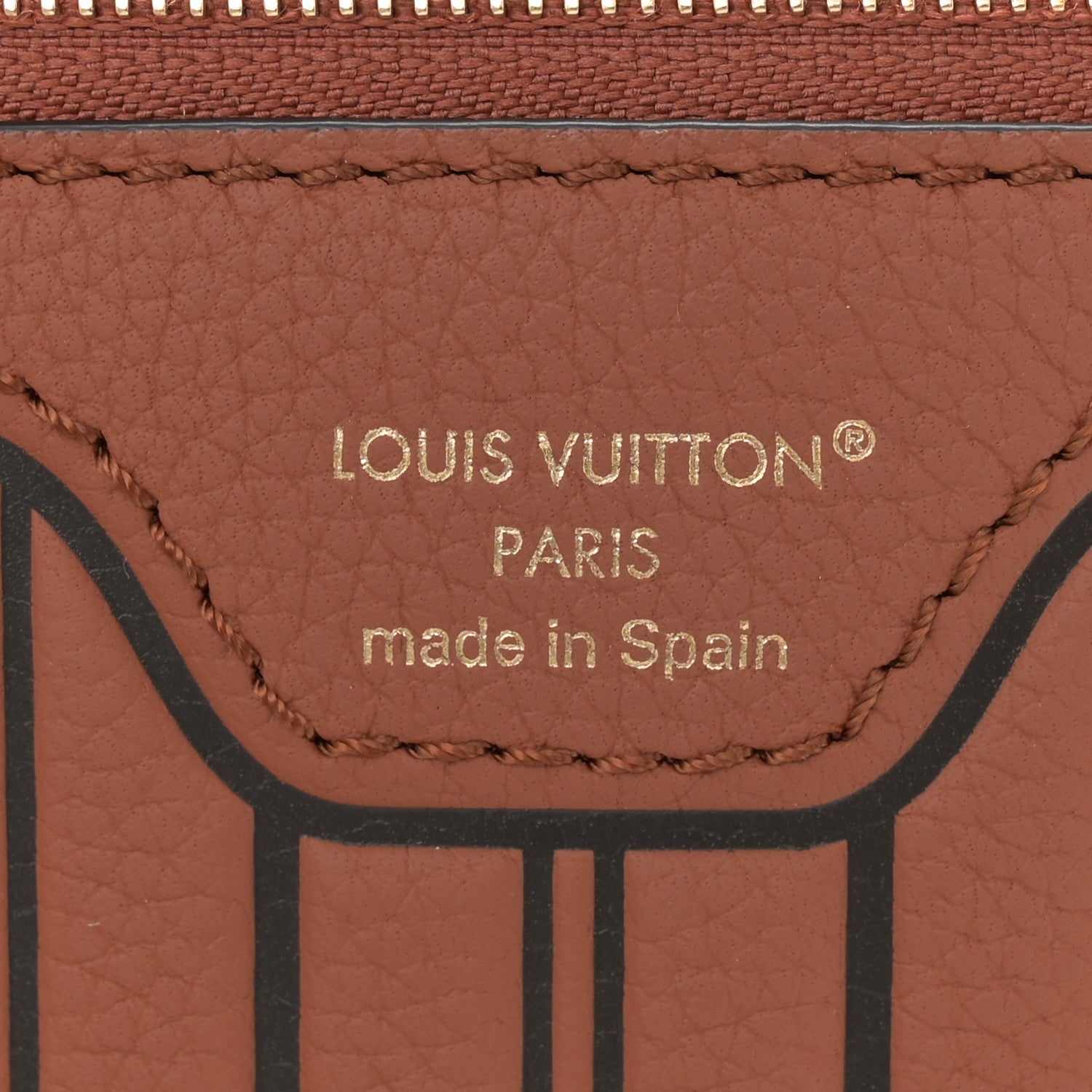 Louis Vuitton Monogram Calfskin Neo Neverfull Inside Out MM Tan 10 of 17