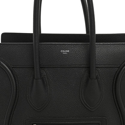 Celine Drummed Calfskin Micro Luggage Black 8 of 13