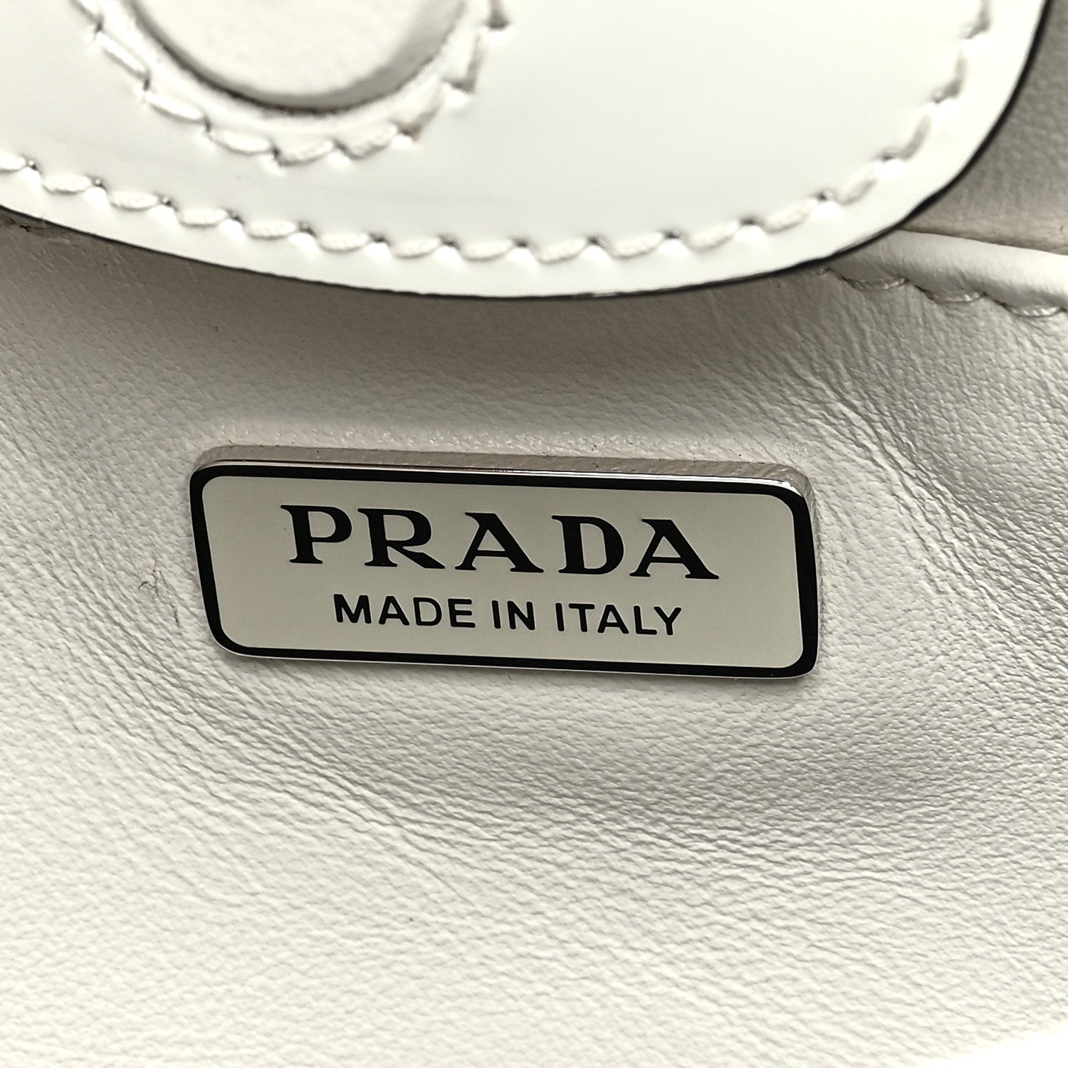 Prada Spazzolato Cleo Adjustable Strap Shoulder Bag White 5 of 8