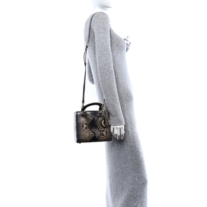 Christian Dior Snakeskin Small Lady Dior Brown Multicolor 2 of 10