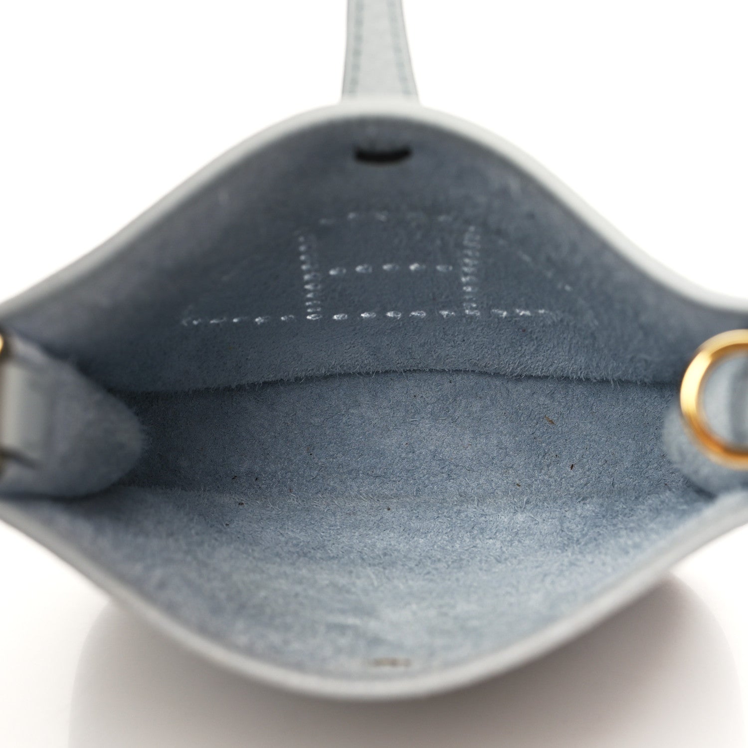 Hermes Taurillon Clemence Amazone Evelyne TPM Bleu Pale Etain 5 of 11
